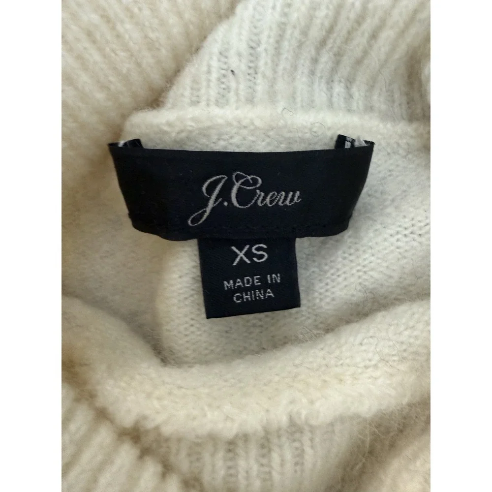 J Crew Colorblock Turtleneck Sweater Supersoft Yarn Alpaca Blue K4646 Size XS